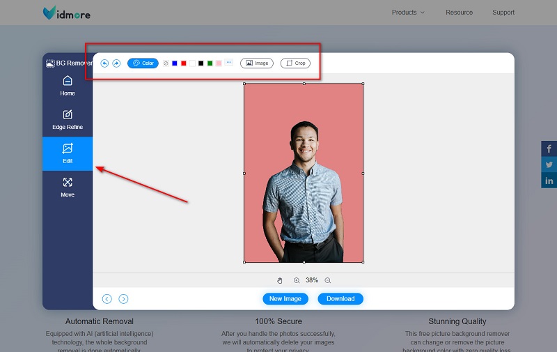 Vidmore Bro – Hintergrund ändern