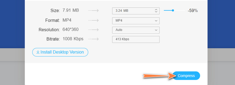 Komprimierung starten