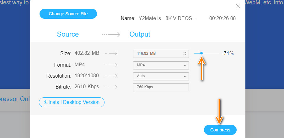Video online komprimieren