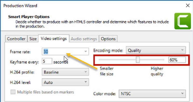Video in Camtasia komprimieren