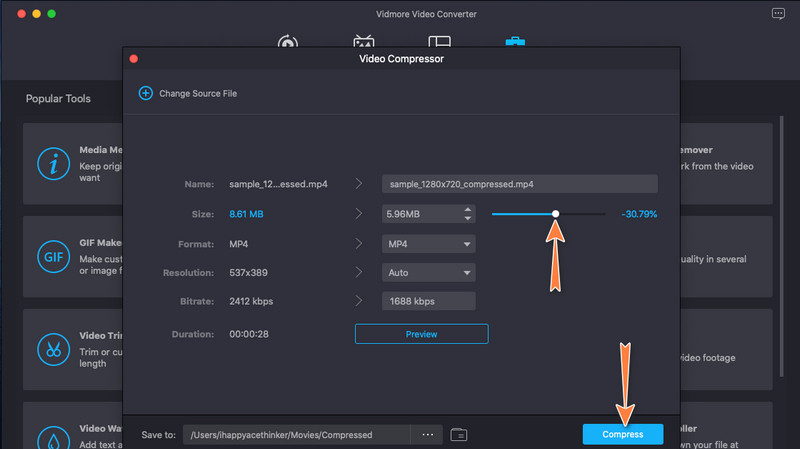 Video auf dem Mac komprimieren