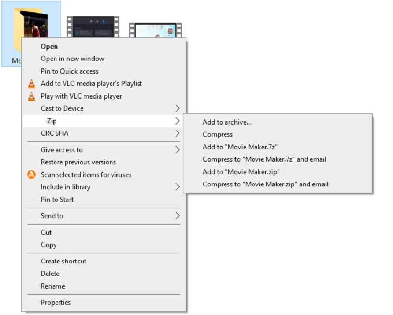 Video mit Zip komprimieren