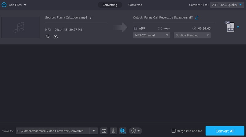 AIFF in ALAC konvertieren Vidmore