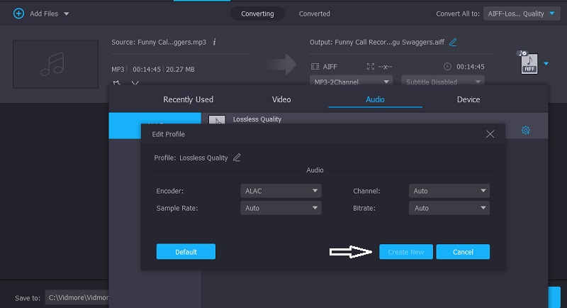 ALAC bearbeiten Vidmore