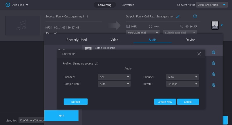 M4R mit Vidmore bearbeiten