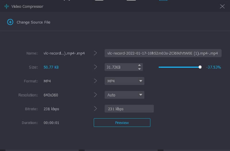 Schieberegler verschieben Vidmore