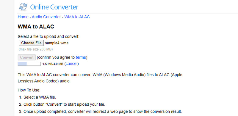 Online Converter‑Oberfläche