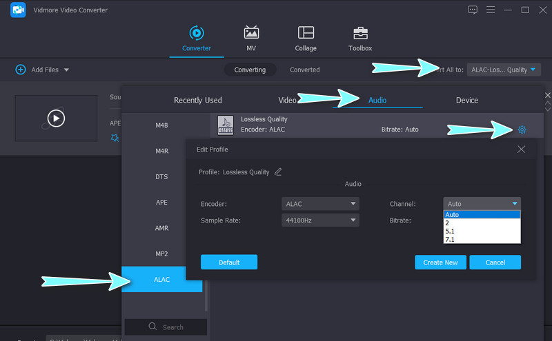 Format ändern auswählen