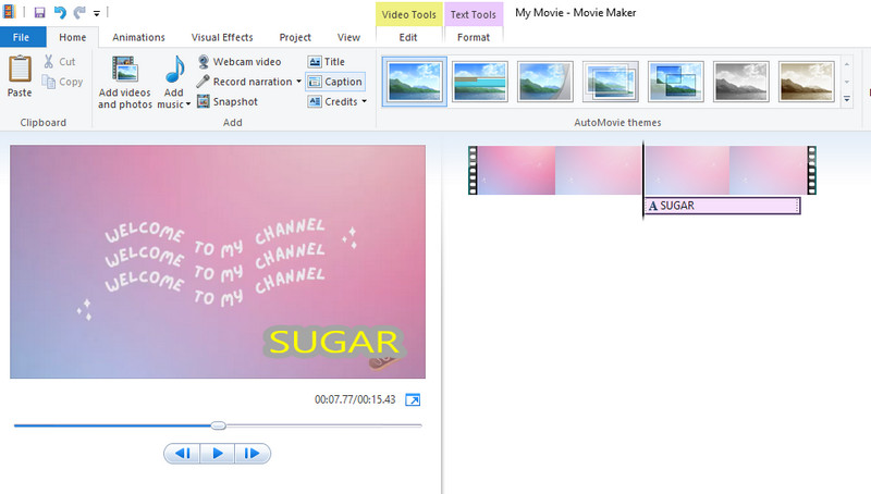 Beschriftung hinzufügen