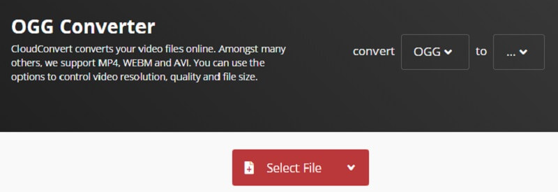 OGG-Konverter Cloud Convert