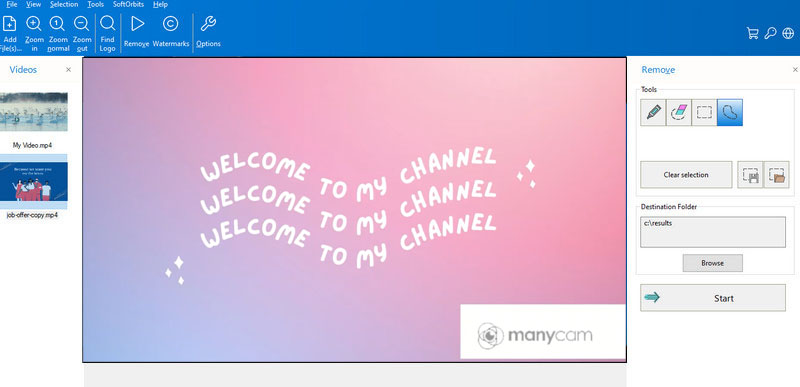 Logo‑Entfernen‑Oberfläche