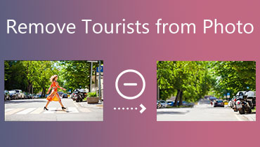 Touristen aus Foto entfernen