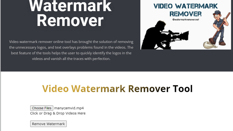 RemoveWatermark‑Oberfläche
