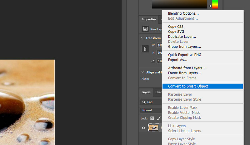 Foto in Smartobjekt konvertieren