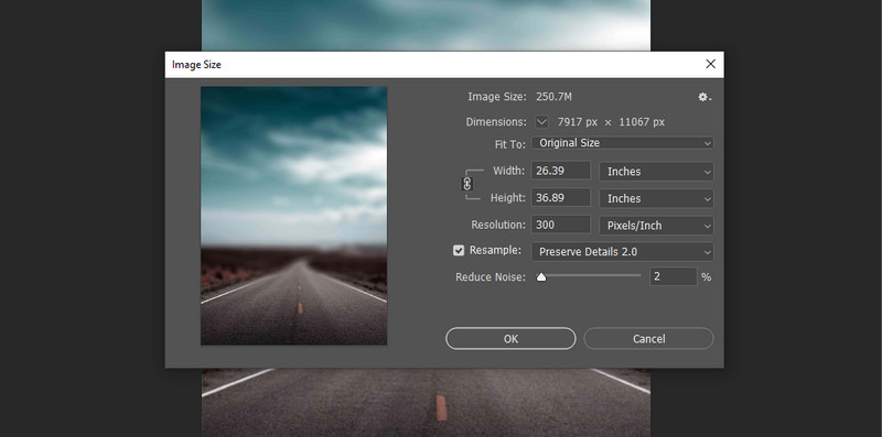 Bildauflösung bearbeiten