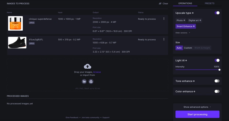 Auflösung online erhöhen LetsEnhance