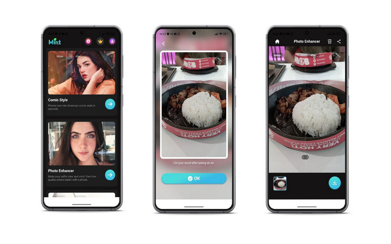 MintAI Mobile-Oberfläche