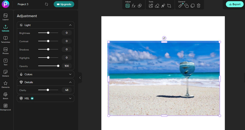Picsart‑Oberfläche