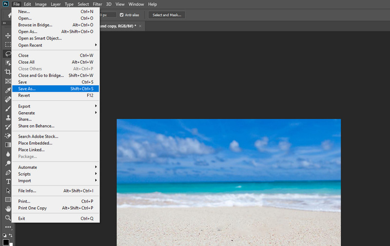 Bearbeitetes Foto speichern
