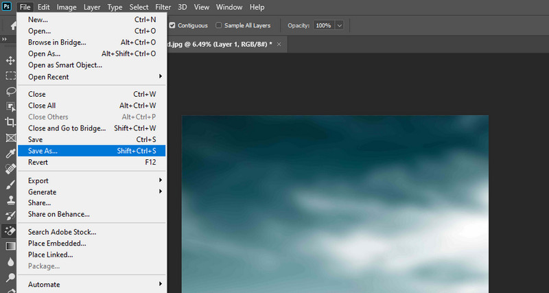 Bearbeitetes Foto speichern