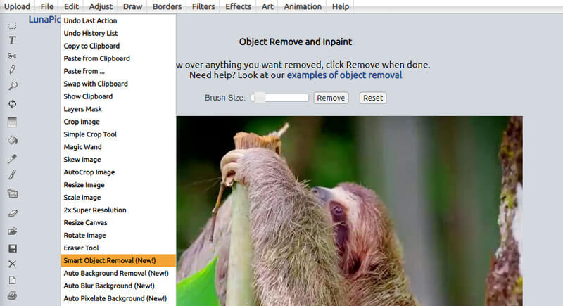 Funktion zur intelligenten Objektentfernung