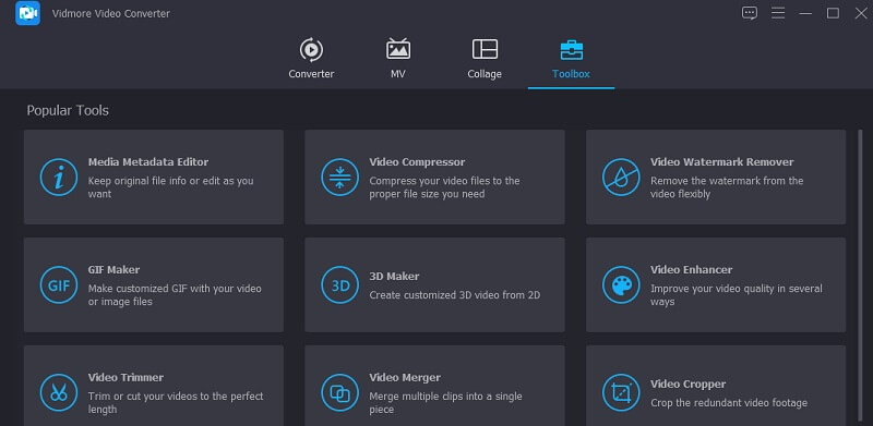 Toolbox für Vidmore