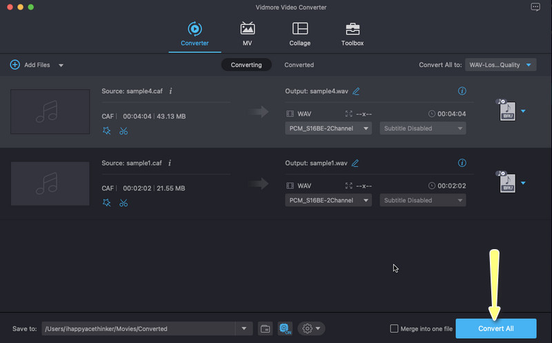 CAF in MP3 konvertieren