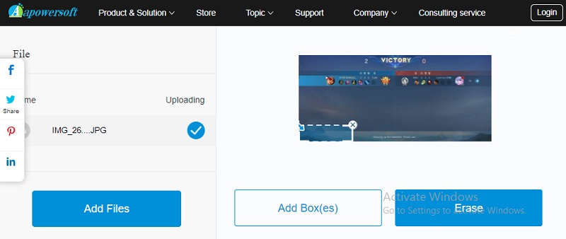 Bildwasserzeichen entfernen Apowersoft