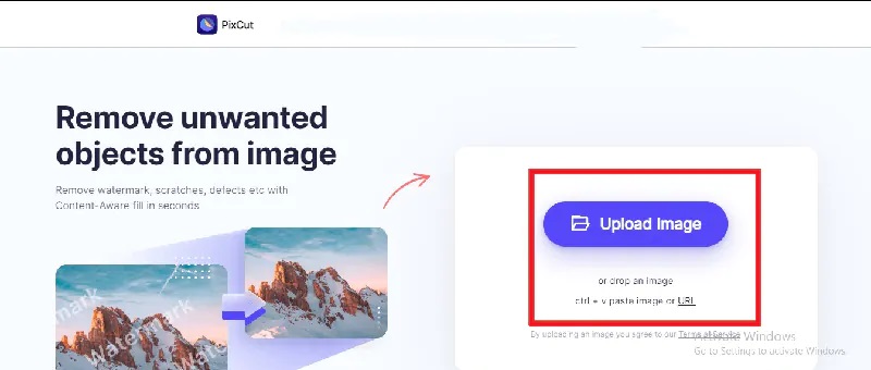 Bildwasserzeichen entfernen Pixcut