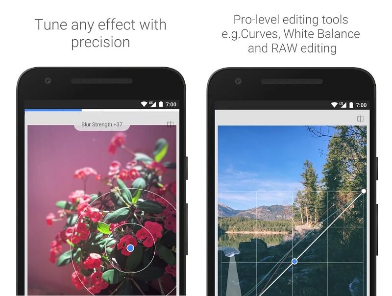 Schatten in Snapseed entfernen