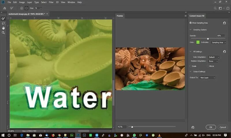 Wasserzeichen in Photoshop entfernen