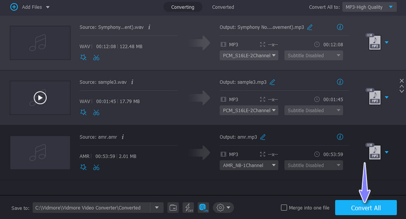Konvertierung starten
