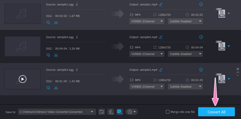 Konvertierung starten