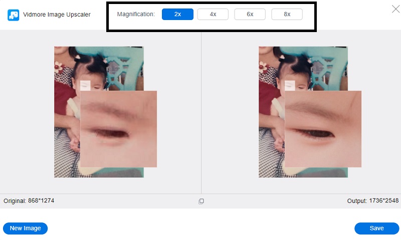 Bild entpixeln Vidmore