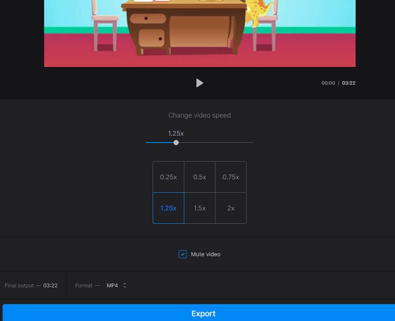 Geschwindigkeit ändern Clideo