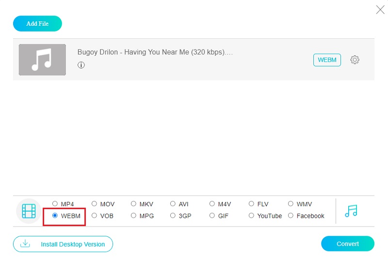 M4V online Vidmore wählen
