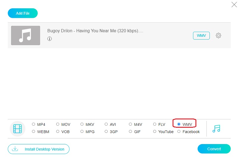Auf WMV klicken Online Vidmore