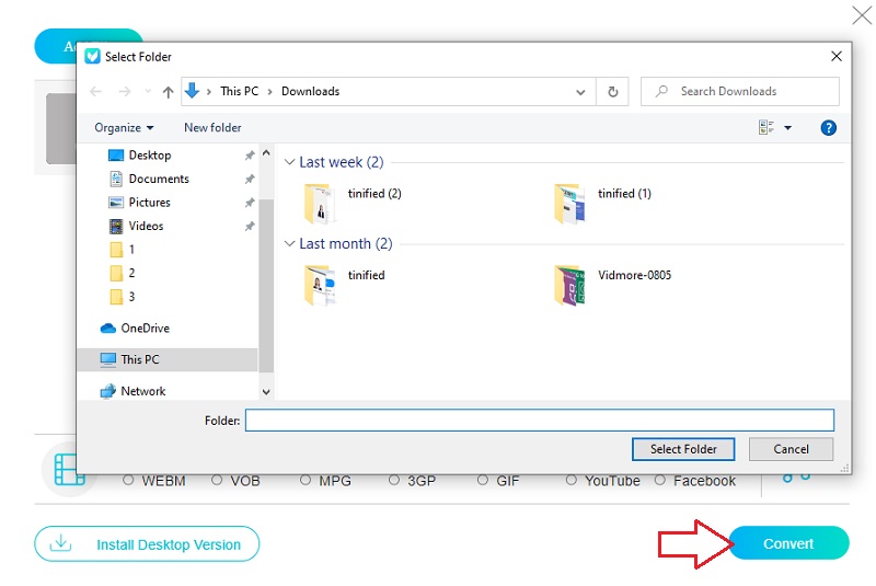 RAM in AVI konvertieren Online Vidmore