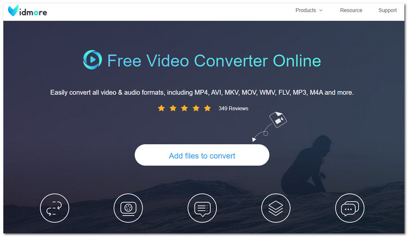 WAV in AVI konvertieren Vidmore Free Video Converter Online