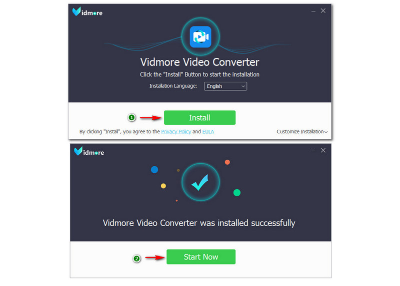 WAV in AVI konvertieren Vidmore Video Converter Installieren und Starten