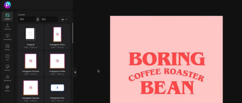 Picsart Bildgröße ändern