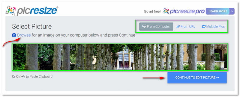 Bilder für Twitter PicResize Bild hinzufügen