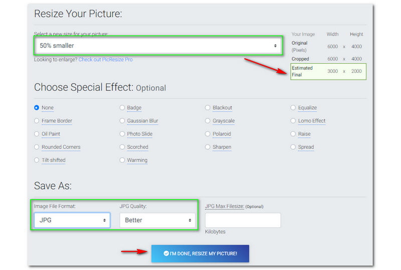 Bilder für Twitter PicResize Resize My Picture