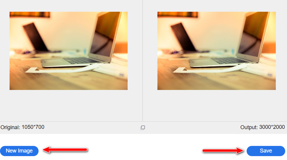 Geschärftes Foto speichern