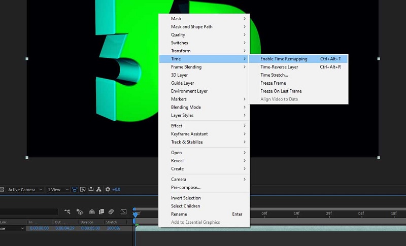 Video mit Time Remap in After Effects beschleunigen