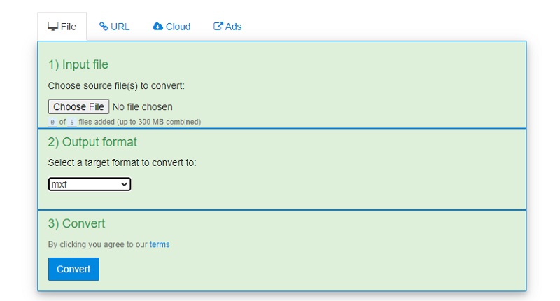 WAV zu MXF FreeFileConvert