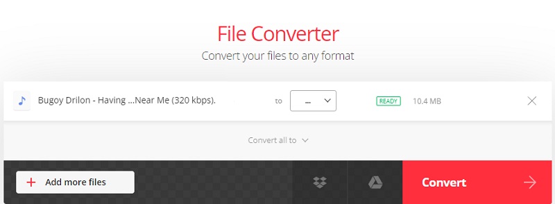 WAV zu WMV Convertio