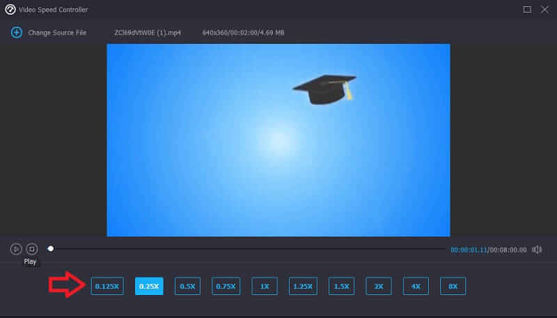 Geschwindigkeit ändern Vidmore