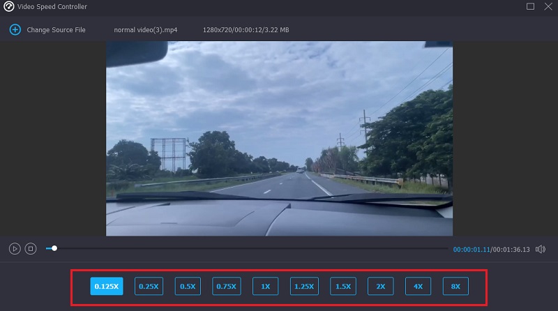 Geschwindigkeit wählen Vidmore