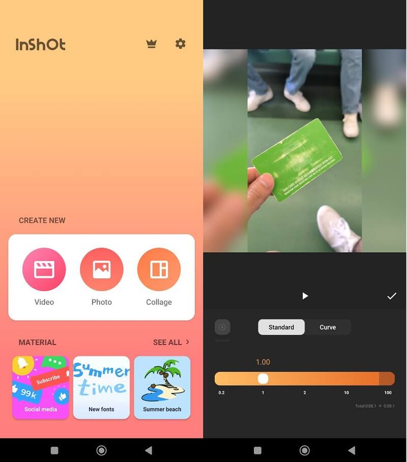 InShot beschleunigen